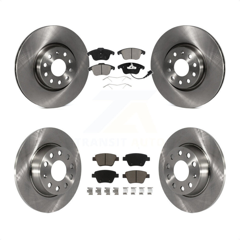 Front Rear Disc Brake Rotors And Ceramic Pads Kit For Volkswagen Passat K8C-101600 by Transit Auto