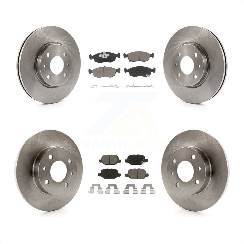 Front Rear Disc Brake Rotors And Ceramic Pads Kit For Fiat 500 K8C-101601 by Transit Auto