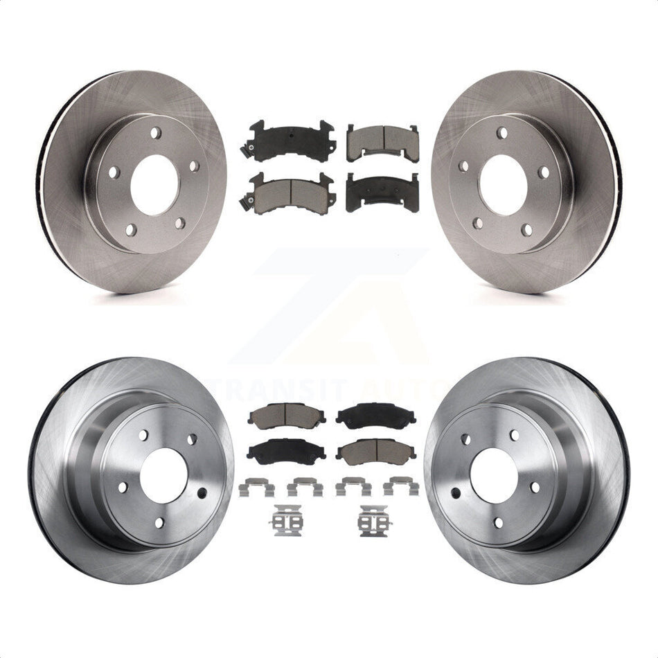 Front Rear Disc Brake Rotors And Ceramic Pads Kit For 1997-1997 Chevrolet S10 GMC Sonoma 4WD K8C-101603 by Transit Auto