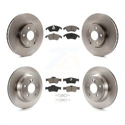 Front Rear Disc Brake Rotors And Ceramic Pads Kit For Mercedes-Benz E350 E400 With 322mm Diameter Rotor K8C-101604