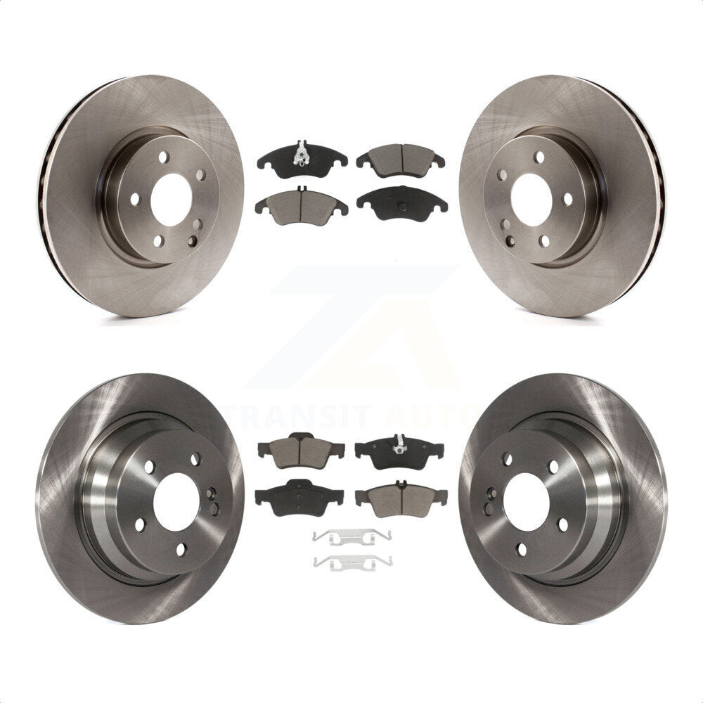 Front Rear Disc Brake Rotors And Ceramic Pads Kit For 2014-2016 Mercedes-Benz E250 With 322mm Diameter Rotor K8C-101609 by Transit Auto