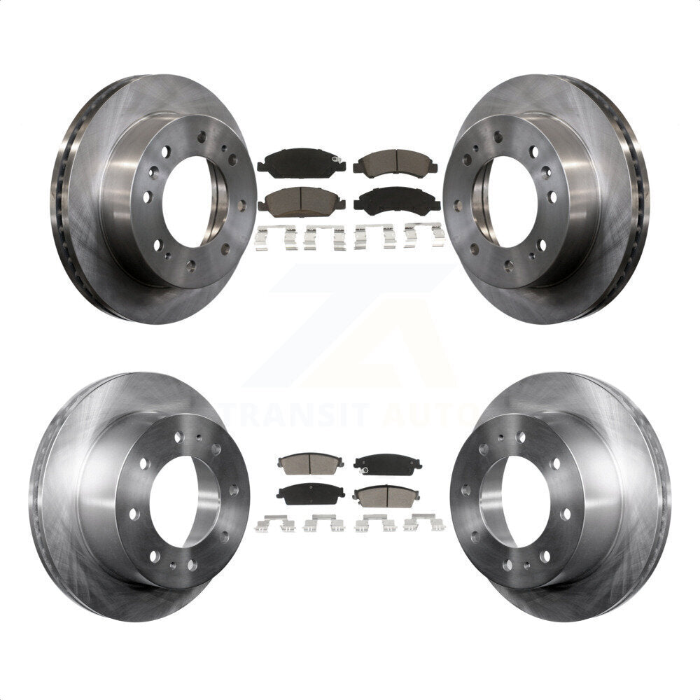 Front Rear Disc Brake Rotors And Ceramic Pads Kit For 2011 Chevrolet Silverado 1500 Hybrid K8C-101612 by Transit Auto