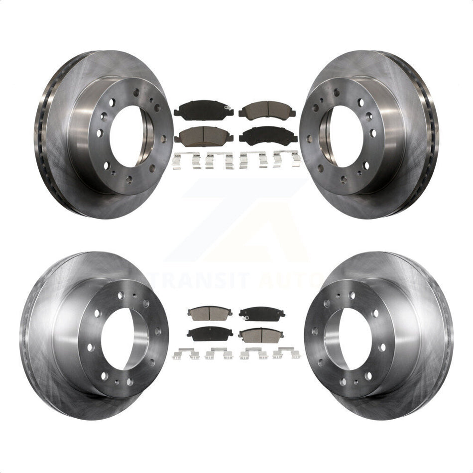 Front Rear Disc Brake Rotors And Ceramic Pads Kit For 2011 Chevrolet Silverado 1500 Hybrid K8C-101612 by Transit Auto