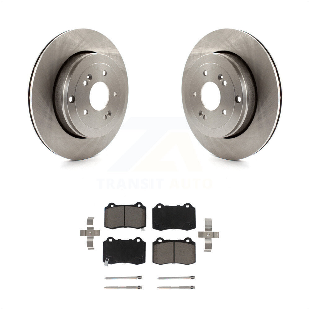 Rear Disc Brake Rotors And Ceramic Pads Kit For Hyundai Genesis Coupe K8C-101622 by Transit Auto