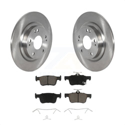 Rear Disc Brake Rotors And Ceramic Pads Kit For Honda Civic K8C-101624