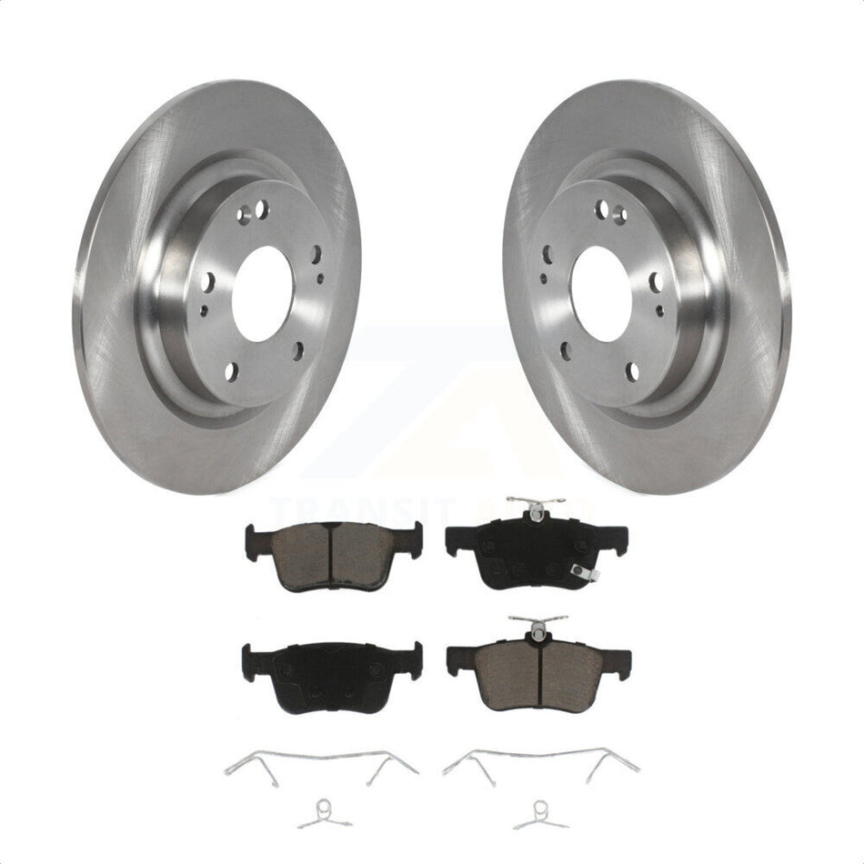 Rear Disc Brake Rotors And Ceramic Pads Kit For Honda Civic K8C-101624 by Transit Auto