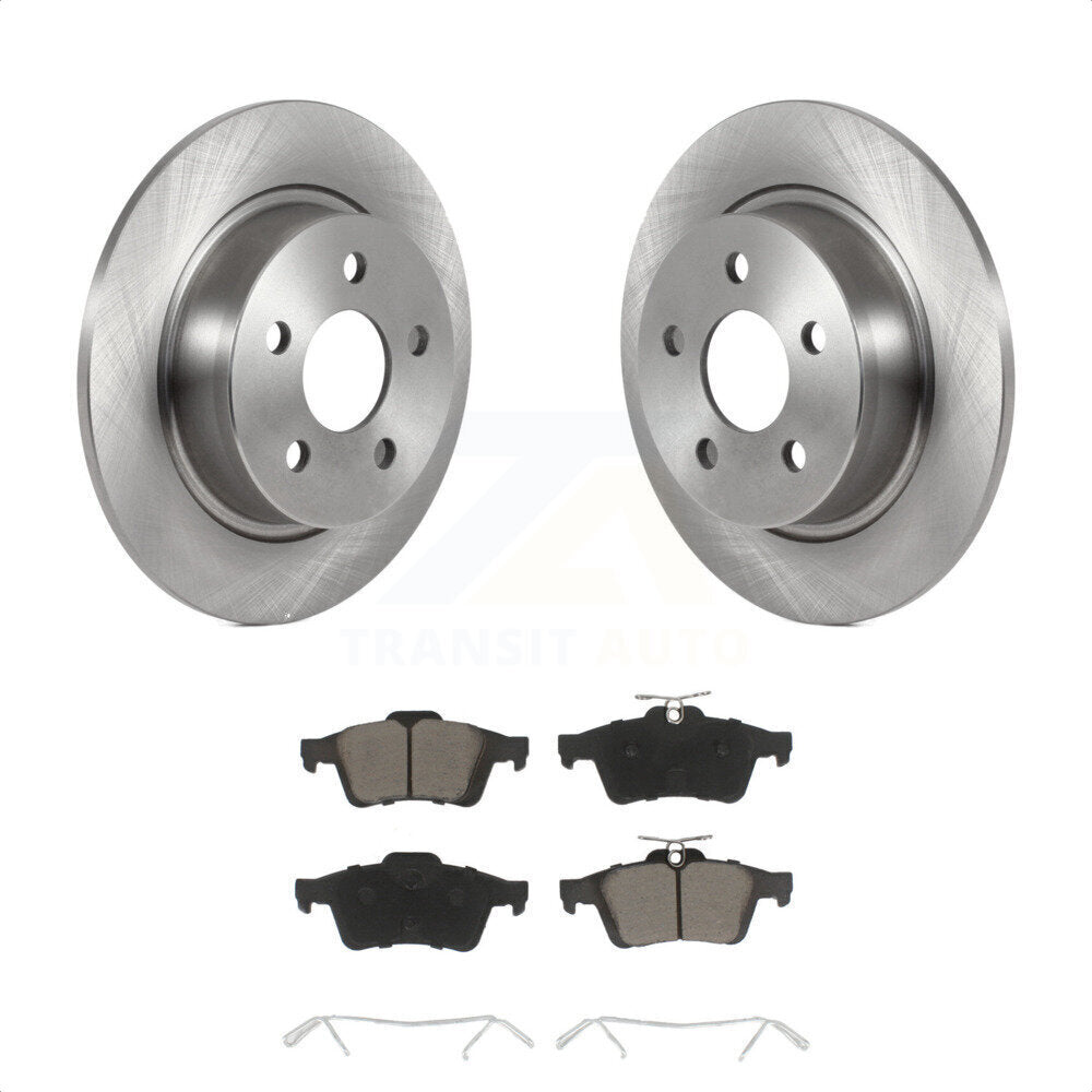 Rear Disc Brake Rotors And Ceramic Pads Kit For Ford Connect K8C-101629 by Transit Auto