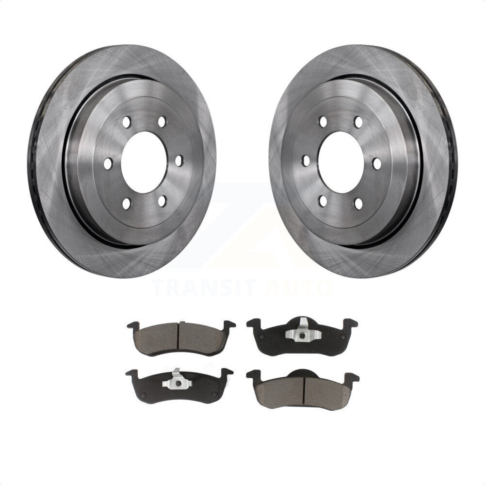 Rear Disc Brake Rotors And Ceramic Pads Kit For 2007-2017 Ford Expedition Lincoln Navigator K8C-101636 by Transit Auto