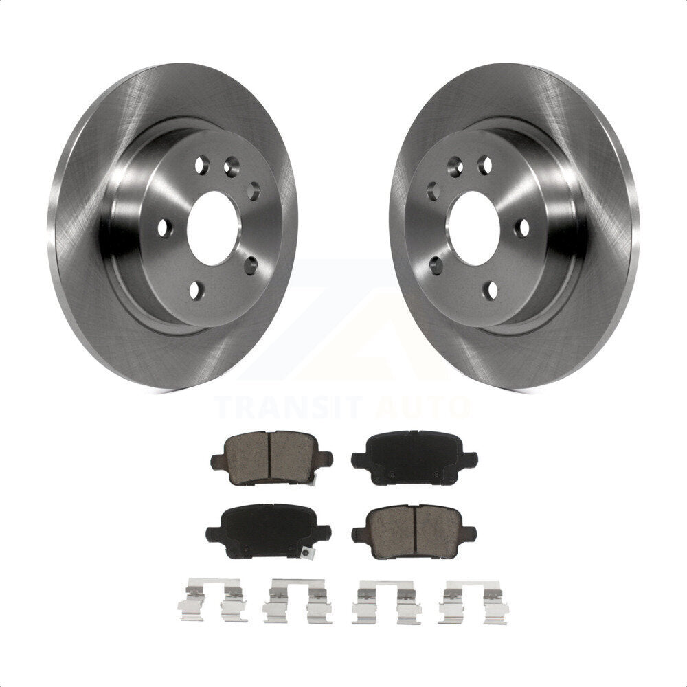 Rear Disc Brake Rotors And Ceramic Pads Kit For 2016 Chevrolet Cruze With 268mm Diameter Rotor K8C-101641 by Transit Auto