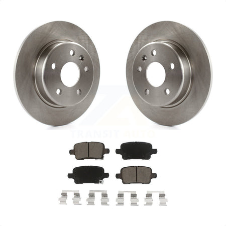 Rear Disc Brake Rotors And Ceramic Pads Kit For Chevrolet Cruze Volt Bolt EV EUV K8C-101642 by Transit Auto