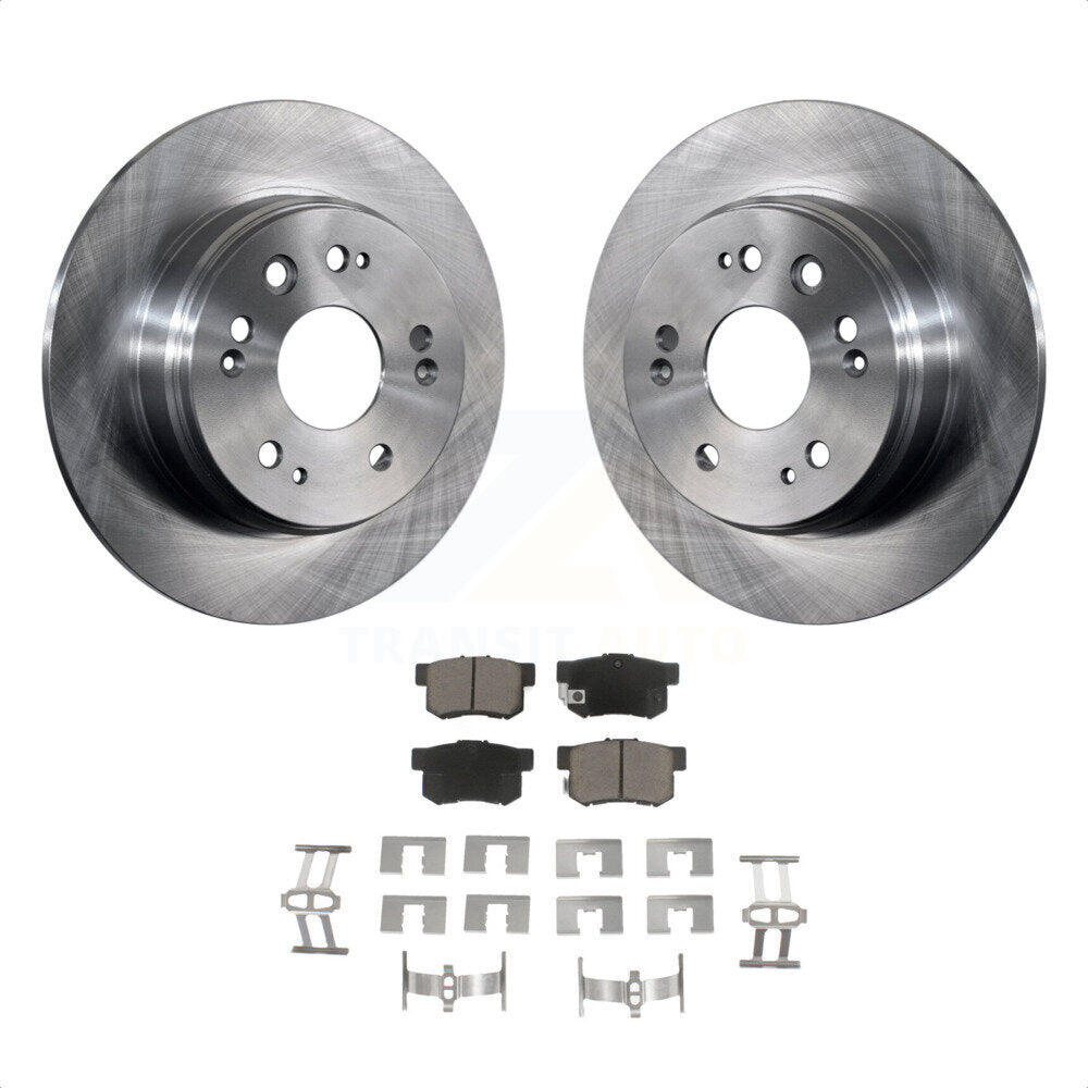 Rear Disc Brake Rotors And Ceramic Pads Kit For 2002-2004 Honda CR-V K8C-101645 by Transit Auto