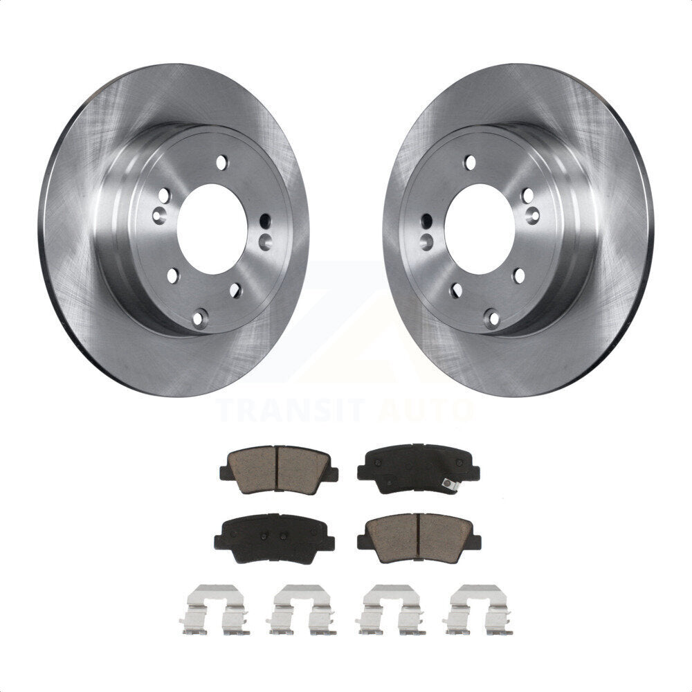 Rear Disc Brake Rotors And Ceramic Pads Kit For Hyundai Sonata Kia Optima Azera K8C-101664 by Transit Auto