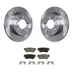 Rear Disc Brake Rotors And Ceramic Pads Kit For Hyundai Sonata 3.3L K8C-101667