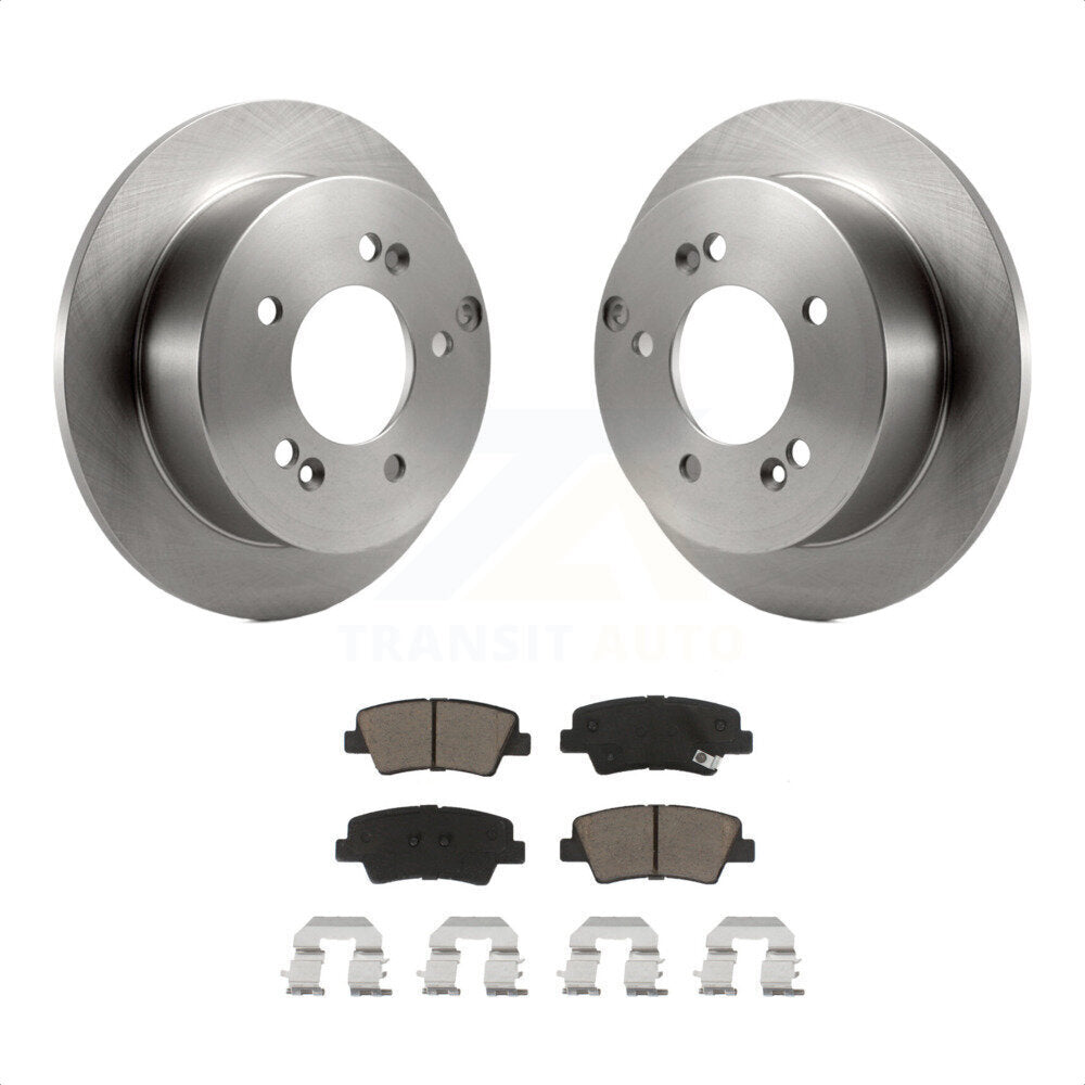 Rear Disc Brake Rotors And Ceramic Pads Kit For Hyundai Sonata 2.4L K8C-101668 by Transit Auto