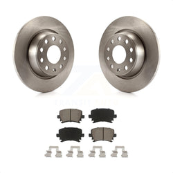 Rear Disc Brake Rotors And Ceramic Pads Kit For Volkswagen Tiguan CC Jetta Audi Passat GTI A3 Eos Q3 Limited Quattro K8C-101673