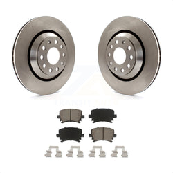 Rear Disc Brake Rotors And Ceramic Pads Kit For Volkswagen CC Passat GTI Golf R R32 Audi TTS Quattro K8C-101674