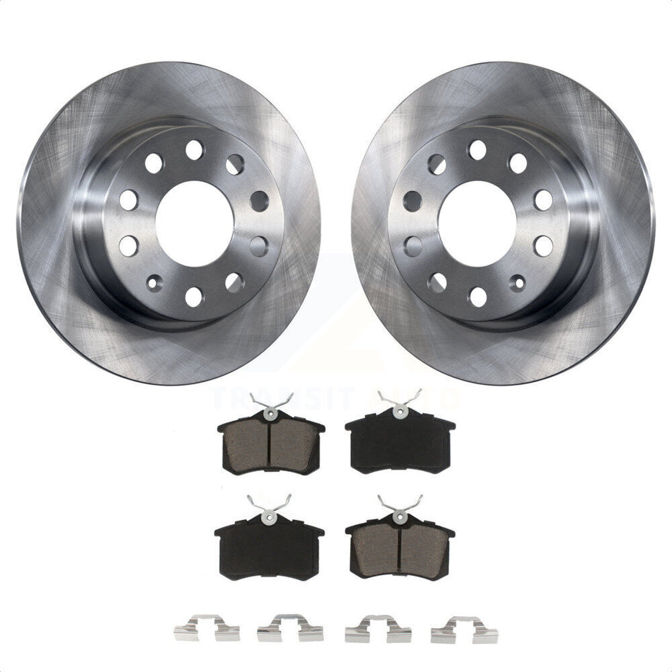 Rear Disc Brake Rotors And Ceramic Pads Kit For Volkswagen Jetta Beetle Golf SportWagen K8C-101675 by Transit Auto