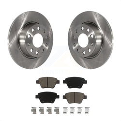 Rear Disc Brake Rotors And Ceramic Pads Kit For Volkswagen Jetta Passat Beetle Golf GTI Eos Audi A3 Quattro K8C-101677