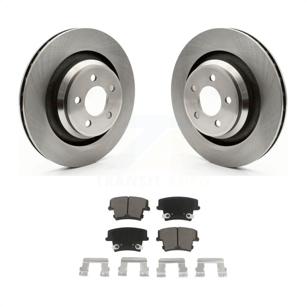 Rear Disc Brake Rotors And Ceramic Pads Kit For 2015 Dodge Charger R T Scat Pack with 6.4L K8C-101683 by Transit Auto