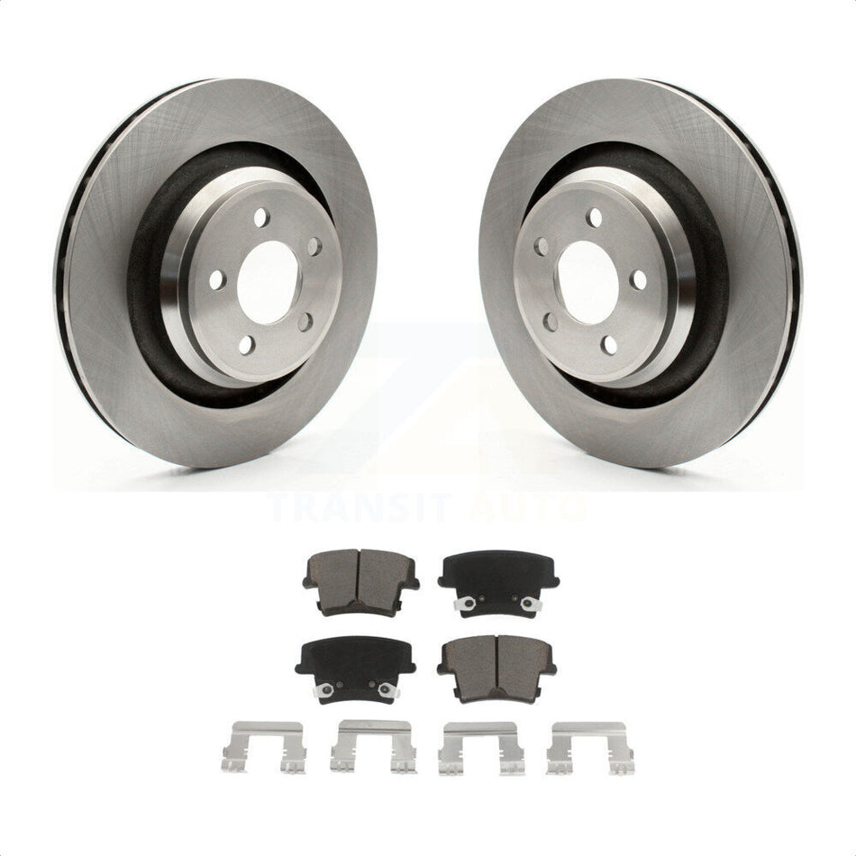 Rear Disc Brake Rotors And Ceramic Pads Kit For 2015 Dodge Charger R T Scat Pack with 6.4L K8C-101683 by Transit Auto