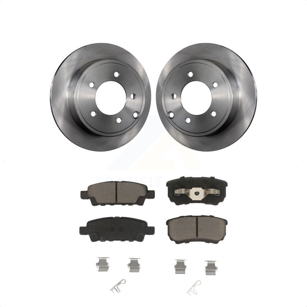 Rear Disc Brake Rotors And Ceramic Pads Kit For Jeep Dodge Patriot Chrysler Compass Avenger 200 Caliber Sebring Mitsubishi Lancer K8C-101685 by Transit Auto