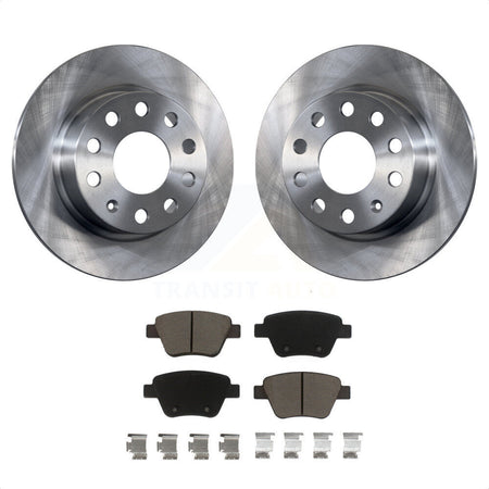 Rear Disc Brake Rotors And Ceramic Pads Kit For Volkswagen Beetle GTI Eos With 253mm Diameter Rotor K8C-101690 by Transit Auto