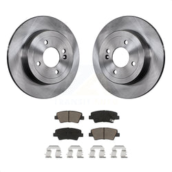 Rear Disc Brake Rotors And Ceramic Pads Kit For 2011 Hyundai Accent K8C-101707