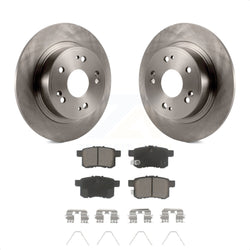 Rear Disc Brake Rotors And Ceramic Pads Kit For Honda Accord Acura TSX K8C-101711