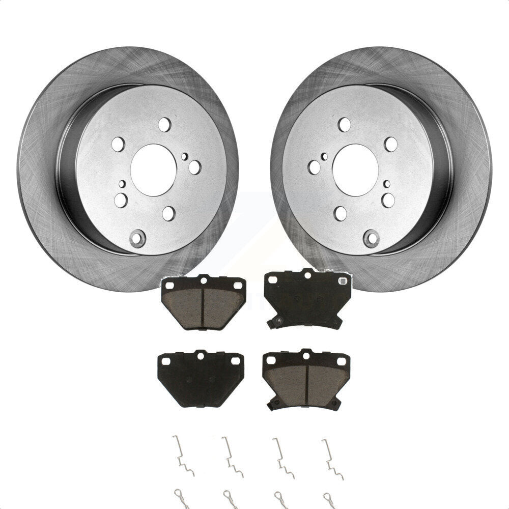 Rear Disc Brake Rotors And Ceramic Pads Kit For Toyota Corolla Matrix Pontiac Vibe Celica K8C-101713 by Transit Auto