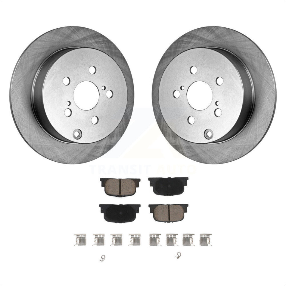 Rear Disc Brake Rotors And Ceramic Pads Kit For 2005-2010 Scion tC K8C-101714 by Transit Auto