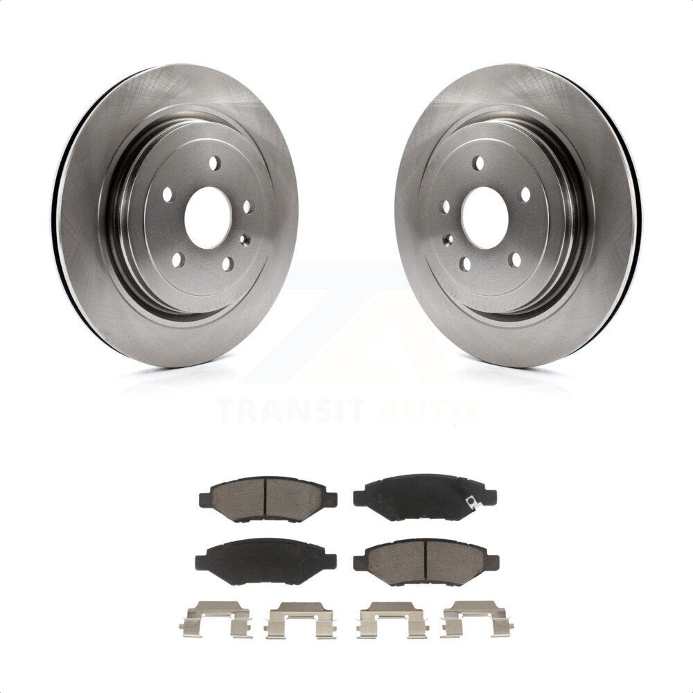 Rear Disc Brake Rotors And Ceramic Pads Kit For Cadillac CTS K8C-101715 by Transit Auto