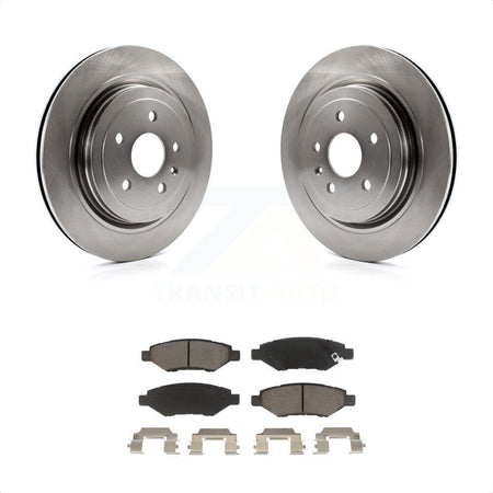 Rear Disc Brake Rotors And Ceramic Pads Kit For Cadillac CTS K8C-101715 by Transit Auto