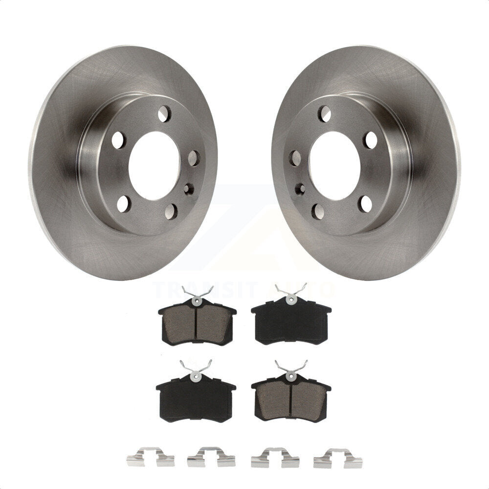 Rear Disc Brake Rotors And Ceramic Pads Kit For Volkswagen Jetta Beetle Golf Audi TT City K8C-101729 by Transit Auto