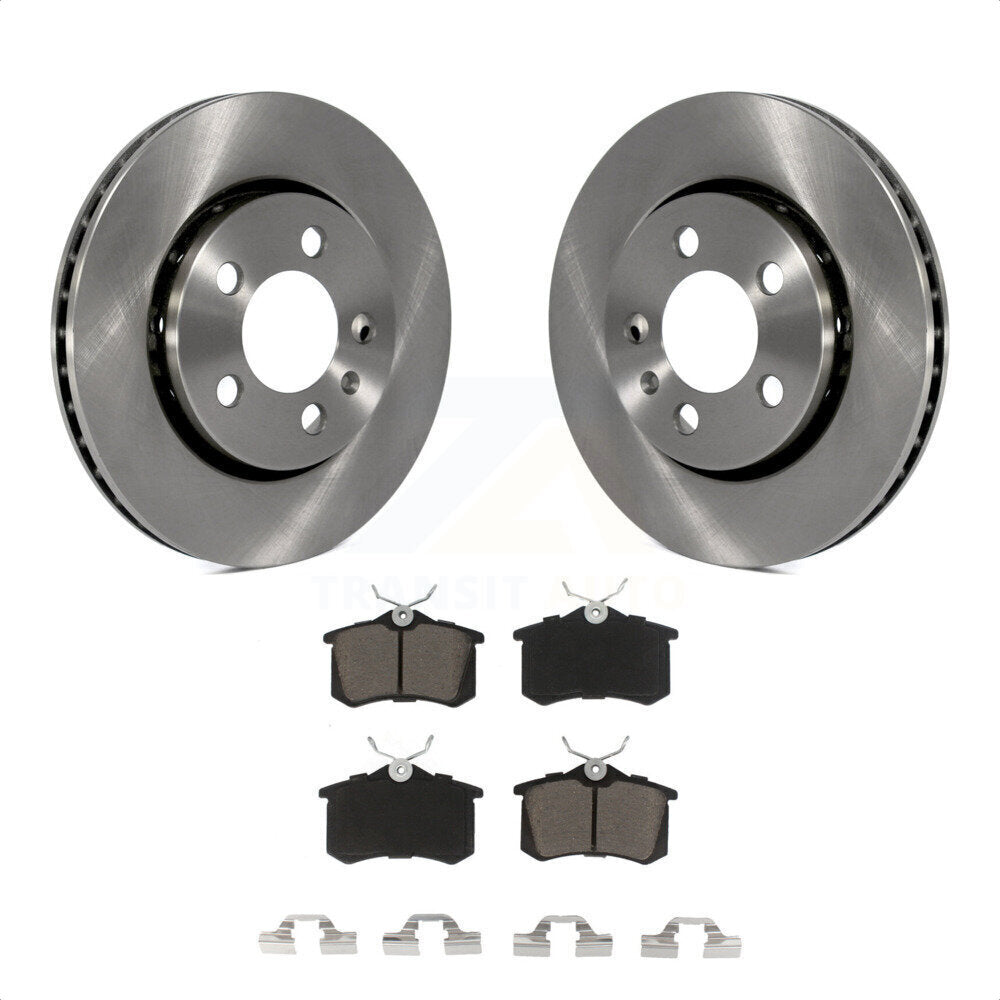 Rear Disc Brake Rotors And Ceramic Pads Kit For Volkswagen Jetta Golf Audi TT Quattro R32 K8C-101730 by Transit Auto