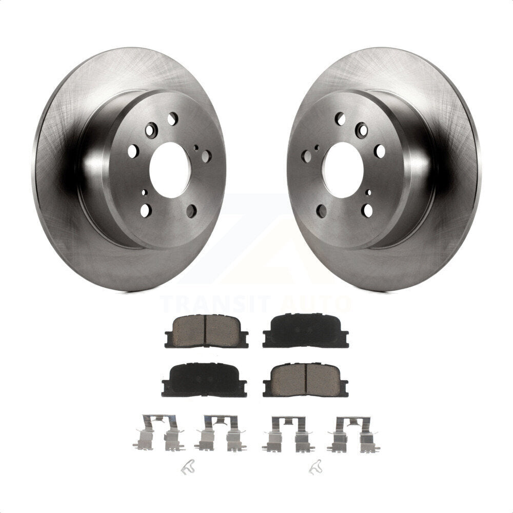 Rear Disc Brake Rotors And Ceramic Pads Kit For 2001-2003 Toyota Highlander FWD K8C-101734 by Transit Auto