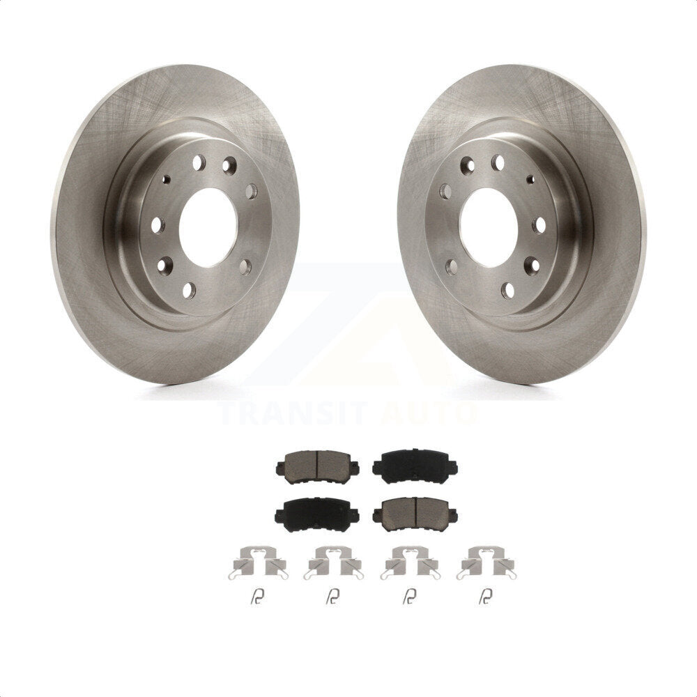 Rear Disc Brake Rotors And Ceramic Pads Kit For 2016-2018 Mazda CX-3 K8C-101746 by Transit Auto