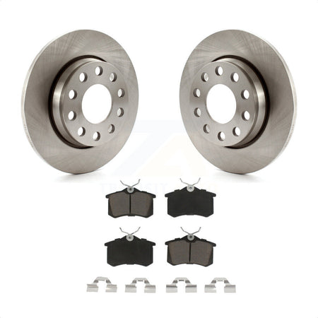 Rear Disc Brake Rotors And Ceramic Pads Kit For Audi A4 Quattro With 255mm Diameter Rotor K8C-101747 by Transit Auto