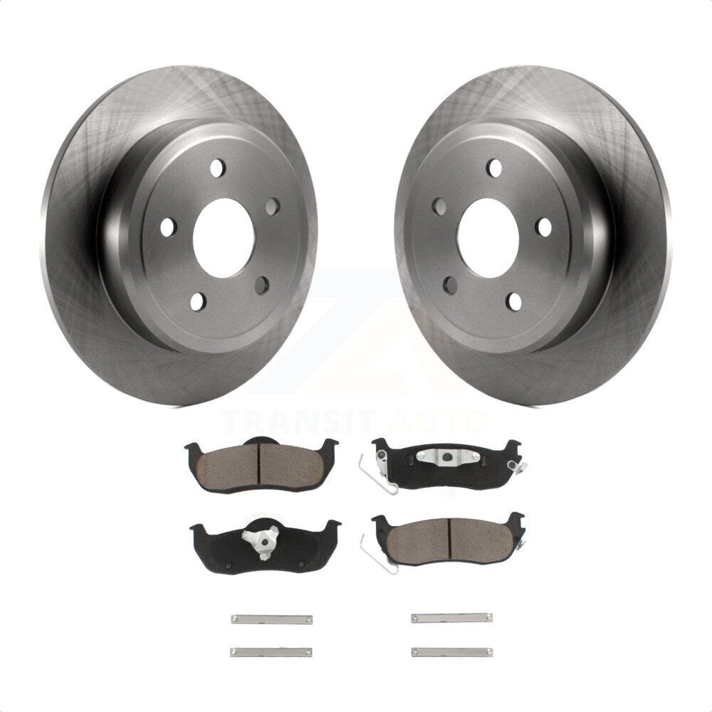 Rear Disc Brake Rotors And Ceramic Pads Kit For Jeep Grand Cherokee Commander K8C-101753 by Transit Auto