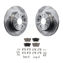 Rear Disc Brake Rotors And Ceramic Pads Kit For Acura TL Honda Element K8C-101759