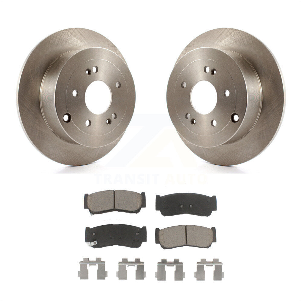 Rear Disc Brake Rotors And Ceramic Pads Kit For 2007-2009 Hyundai Santa Fe K8C-101760 by Transit Auto