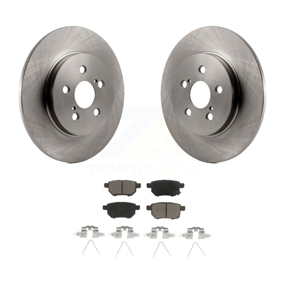 Rear Disc Brake Rotors And Ceramic Pads Kit For Lexus CT200h K8C-101767 by Transit Auto