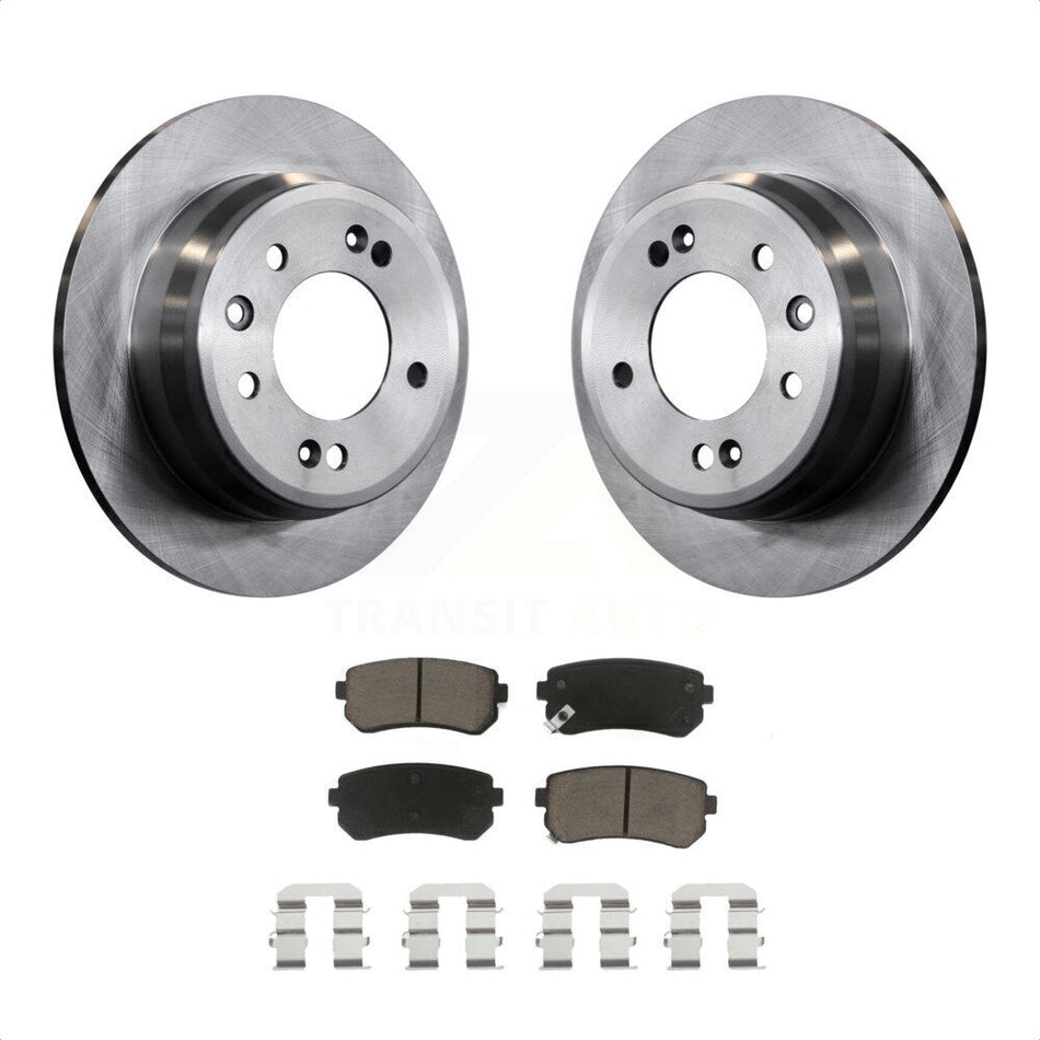 Rear Disc Brake Rotors And Ceramic Pads Kit For Hyundai Elantra Tucson Kia Sportage K8C-101781 by Transit Auto