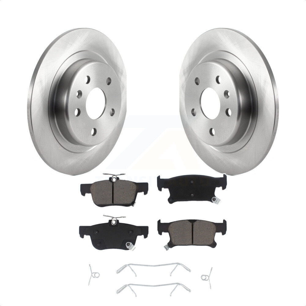 Rear Disc Brake Rotors And Ceramic Pads Kit For 2019-2020 Buick Envision With 315mm Diameter Rotor K8C-101807 by Transit Auto