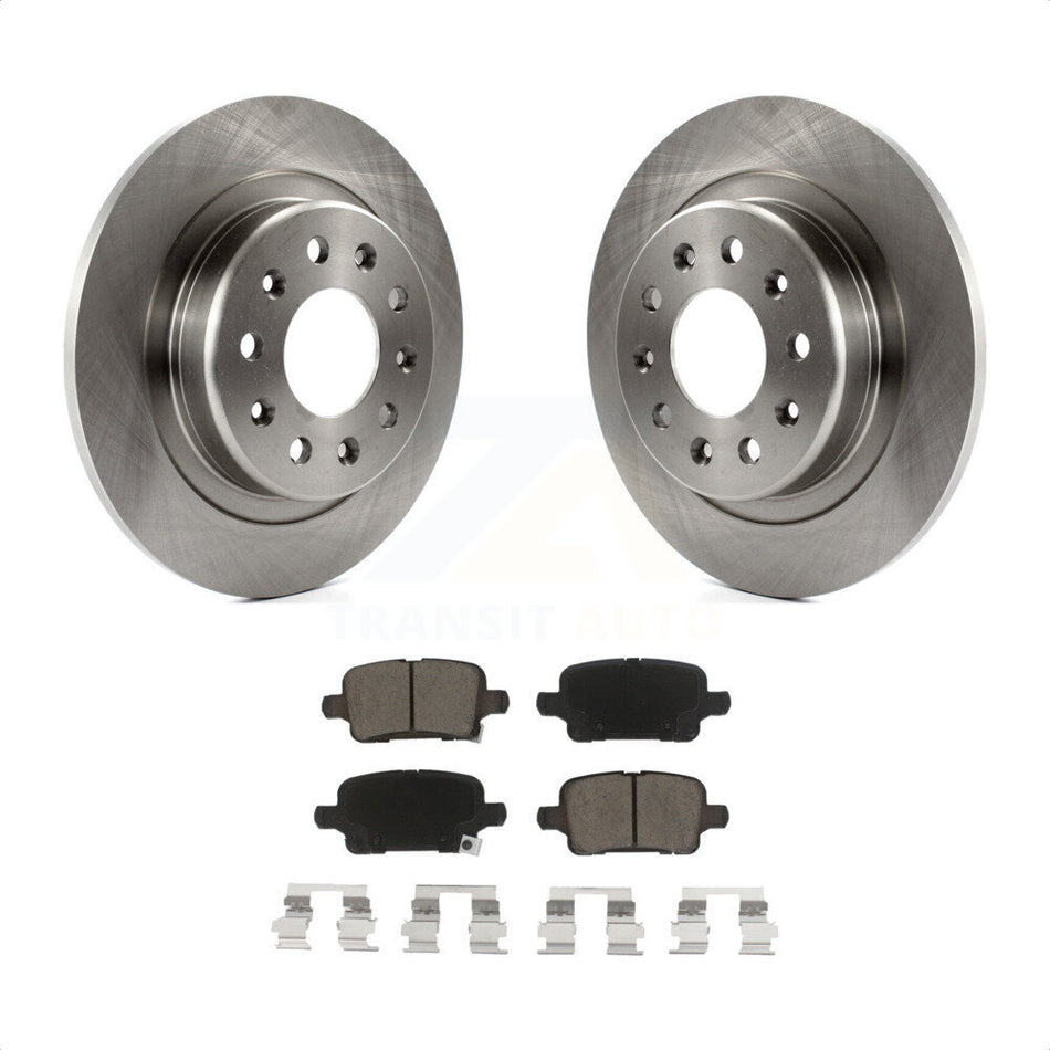 Rear Disc Brake Rotors And Ceramic Pads Kit For Chevrolet Equinox Malibu GMC Terrain Buick LaCrosse Regal TourX K8C-101808 by Transit Auto