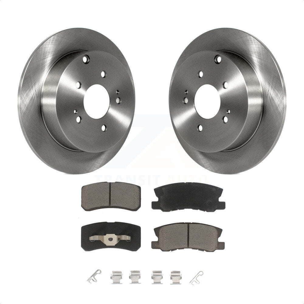 Rear Disc Brake Rotors And Ceramic Pads Kit For Mitsubishi Endeavor K8C-101820 by Transit Auto