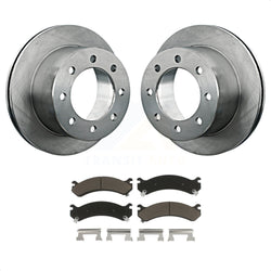 Rear Disc Brake Rotors And Ceramic Pads Kit For Chevrolet Silverado 3500 HD GMC Sierra Classic K8C-101824