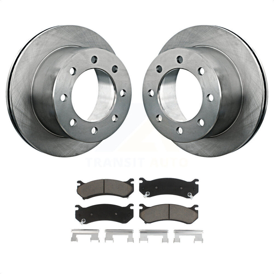 Rear Disc Brake Rotors And Ceramic Pads Kit For 2007 GMC Sierra 3500 Classic With 12000 Lb GVW K8C-101826 by Transit Auto