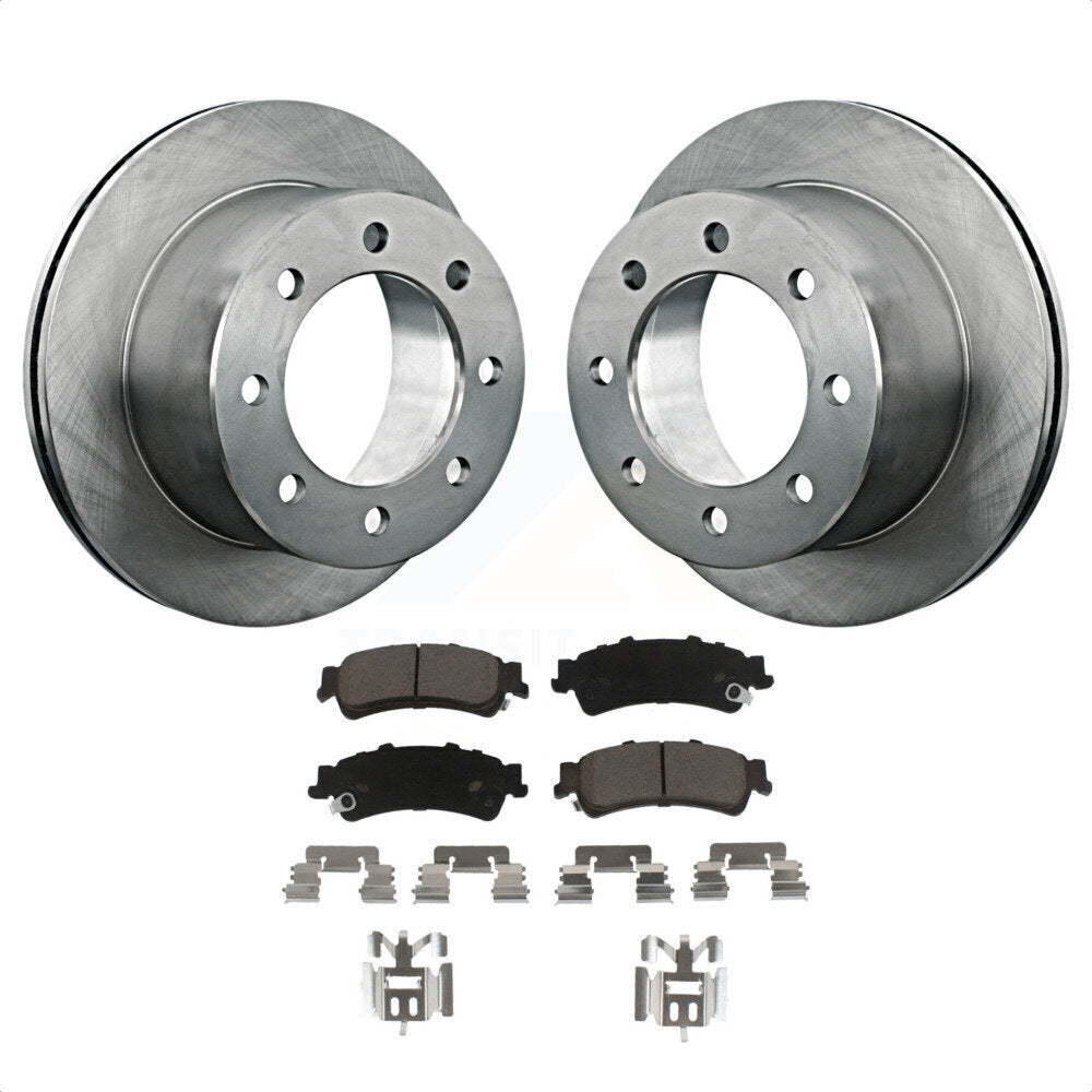 Rear Disc Brake Rotors And Ceramic Pads Kit For 2001-2001 Chevrolet Silverado 3500 GMC Sierra K8C-101827 by Transit Auto