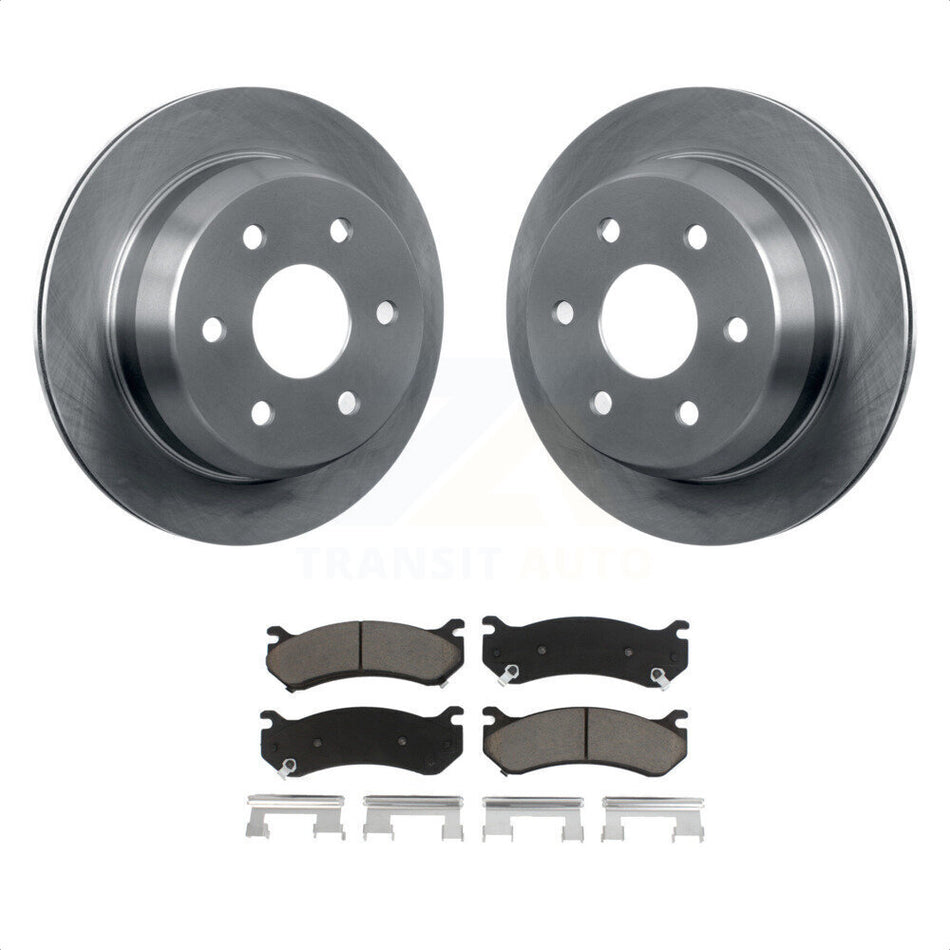 Rear Disc Brake Rotors And Ceramic Pads Kit For 2003-2003 Chevrolet Silverado 2500 HD Suburban GMC Sierra K8C-101834 by Transit Auto