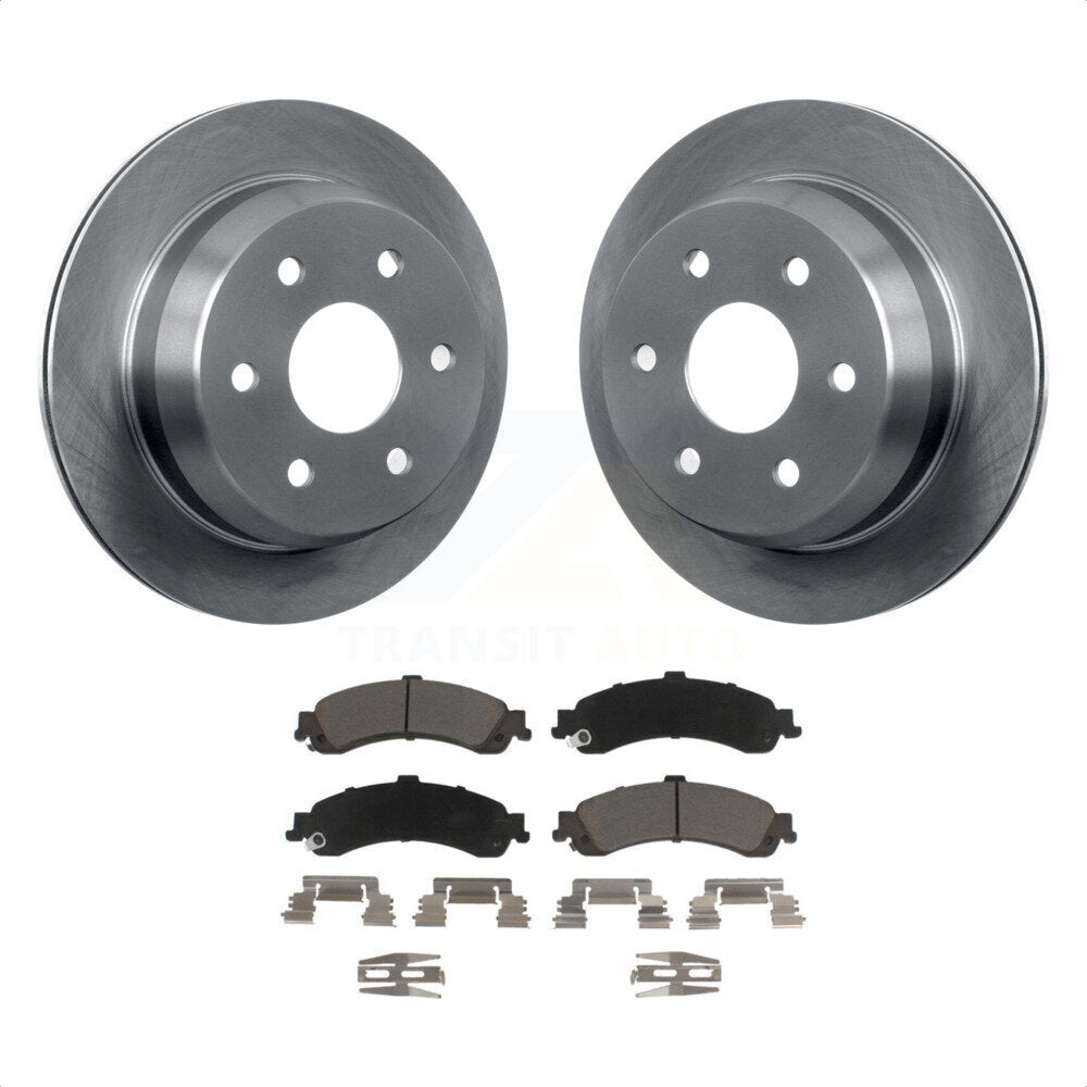 Rear Disc Brake Rotors And Ceramic Pads Kit For 2002 Chevrolet Suburban 1500 4WD With Single Piston Caliper K8C-101836 by Transit Auto